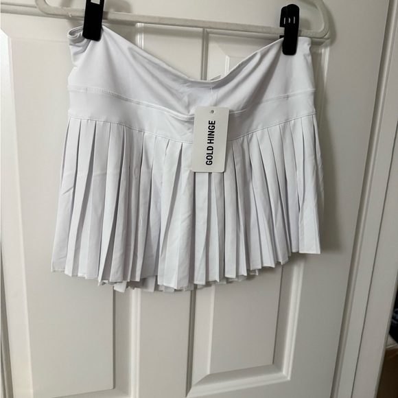 NWT Gold Hinge White Pleated Women's Skirt-XXL - Picture 4 of 6